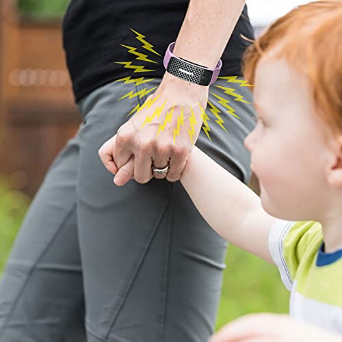 harupink Pulsera Repelente de Mosquitos por Ultrasonidos Inteligente 3 Modos Pulsera AntiMosquitos Pulsera Electrónica con Cable USB (Rosa)