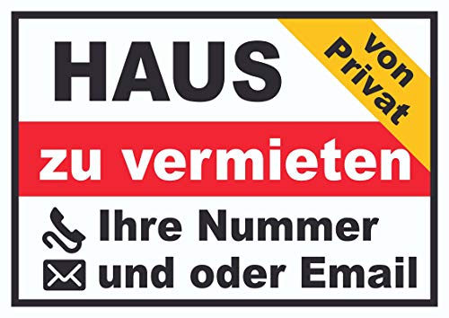 HB_Druck Casa para Vermieten de Privado Signo De - A2 Rückseite selbstklebend