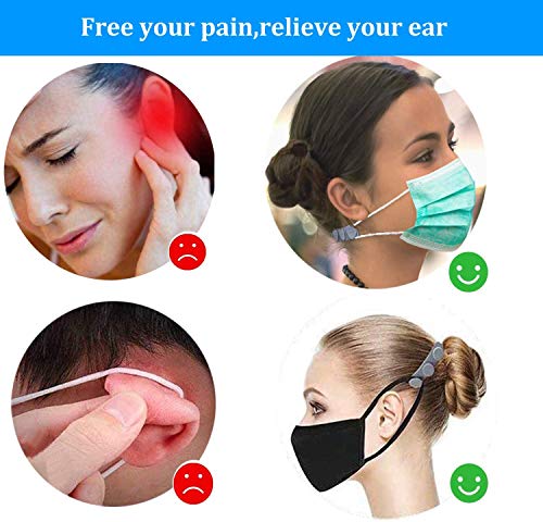 HDYZ 9 PCS Salvaorejas Mascarillas Extensor, Protectores de Orejas, Sujeta Mascarillas ó Enganche para Mascarillas, Extender Ganchos para Máscara, Despídete del Dolor en las Orejas