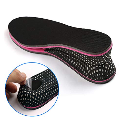 Healifty 1 Par de Plantillas para Zapatos con Alzas Elevadora de Silicona y Tela Invisible para Mujer y Hombre 5cm
