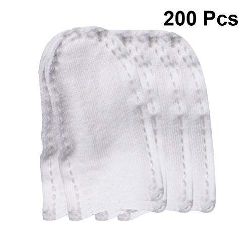 Healifty 200 Piezas Protectora de Dedo de Mano de Algodón Cubierta de Dedo Antiarañazos Tapones para los Dedos para Trabajo a Domicilio