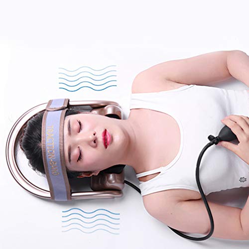 Healifty Dispositivo de Tracción del Cuello Manual Almohada de Masaje para El Cuidado del Cuello Cervical para Aliviar El Dolor de Cabeza del Cuello Relajarse en Casa