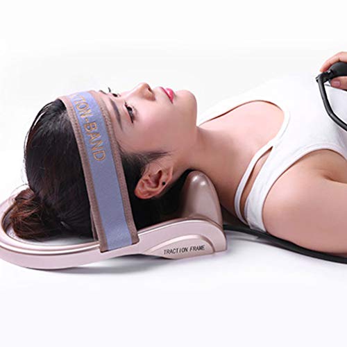 Healifty Dispositivo de Tracción del Cuello Manual Almohada de Masaje para El Cuidado del Cuello Cervical para Aliviar El Dolor de Cabeza del Cuello Relajarse en Casa