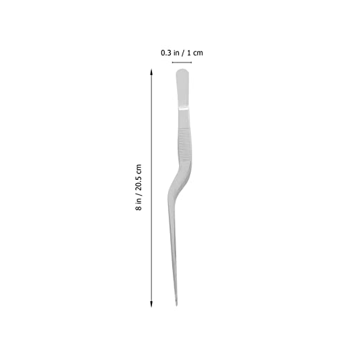 Healifty Juego de pinzas de bayoneta Adson de 3 piezas de acero inoxidable dentadas pinzas de precisión (plata) 14/16/20 cm