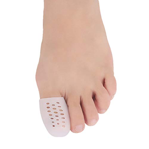 Healifty Protectores de la puntera del dedo del pie 1 par Cubiertas del dedo gordo del pie Protectores del dedo del pie del orificio transpirable para uñas encarnadas reducen la fricción (blanco)