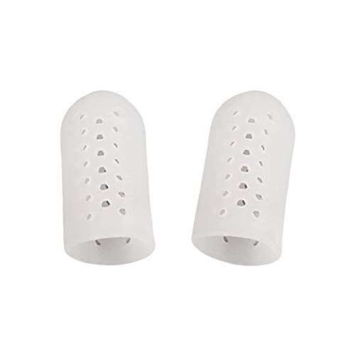 Healifty Protectores de la puntera del dedo del pie 1 par Cubiertas del dedo gordo del pie Protectores del dedo del pie del orificio transpirable para uñas encarnadas reducen la fricción (blanco)