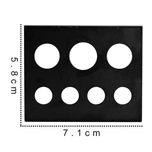 Healifty Soporte para Vasos de Tinta para Tatuajes 7 Agujeros Rectángulo de Plástico Soporte para Pigmentos Multifuncional Portátil Estante Hogar Salón Belleza Maquillaje Herramienta