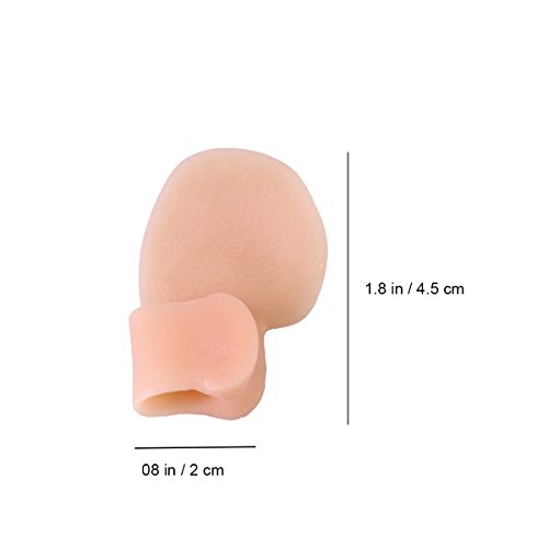 HEALLILY 10pcs Juanete Corrector del Pie Gel de Silicona Separador del Dedo Meñique para Hallux Valgus Protector de Juanete Ajustador (Color Encarnado)