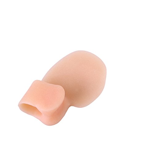 HEALLILY 10pcs Juanete Corrector del Pie Gel de Silicona Separador del Dedo Meñique para Hallux Valgus Protector de Juanete Ajustador (Color Encarnado)