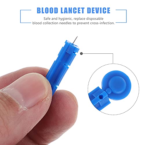 HEALLILY 200 Unidades de Lancetas de Seguridad Desechables Colección de Muestras de Sangre Esterilizada Aguja para Medir La Pulga Del Colector de Glucosa en Sangre