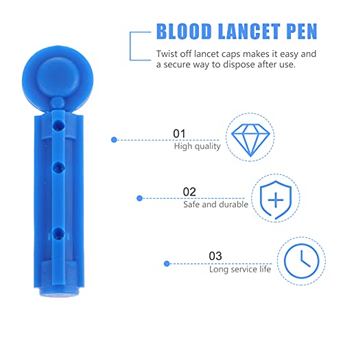 HEALLILY 200 Unidades de Lancetas de Seguridad Desechables Colección de Muestras de Sangre Esterilizada Aguja para Medir La Pulga Del Colector de Glucosa en Sangre