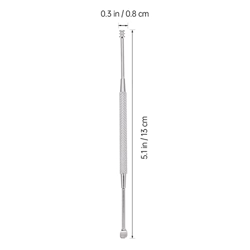 HEALLILY 6 Unids/ Set Juego de Eliminación de Cera para Oreja Herramientas de Limpieza de Oreja de Acero Inoxidable para La Extracción de Cera de Oído de Plata