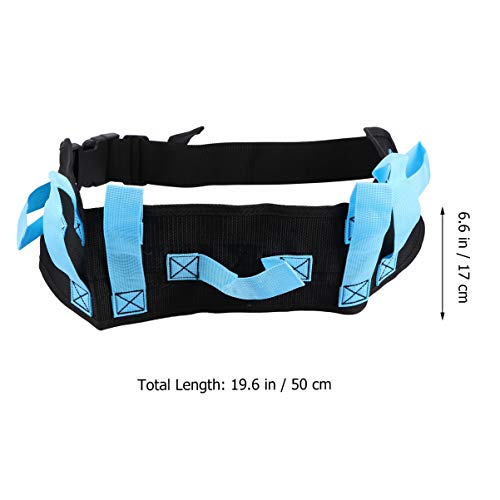 HEALLILY Cinturón de Marcha de Transferencia con Hebilla de Liberación Rápida Paciente Anciano para Caminar Deambulante Ayuda para Movilidad Ayuda para Ayudar a La Enfermera Terapeuta (Azul)