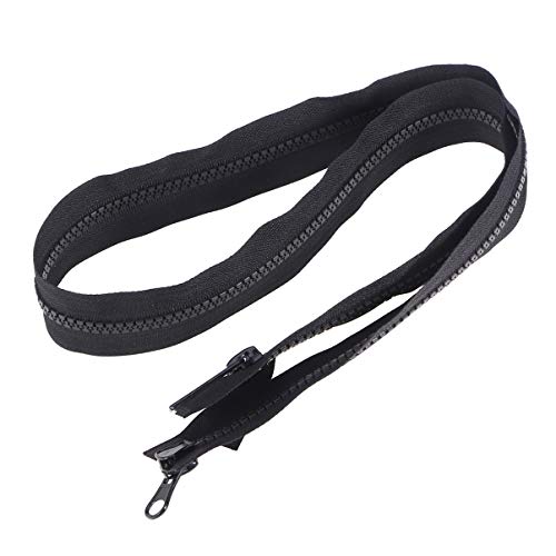 HEALLILY cremalleras de nylon con cremallera de separación dientes y cremalleras metálicas para chaquetas abrigos artesanías 90cm