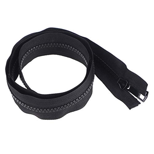 HEALLILY cremalleras de nylon con cremallera de separación dientes y cremalleras metálicas para chaquetas abrigos artesanías 90cm