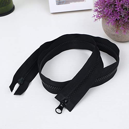 HEALLILY cremalleras de nylon con cremallera de separación dientes y cremalleras metálicas para chaquetas abrigos artesanías 90cm