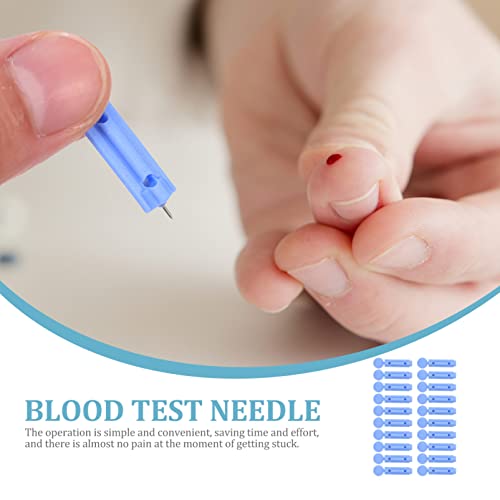 HEALLILY Lanceta de Seguridad Estéril: Lancetas de Tuercas Desechables Lancets 23G Lancets de Sangre Aguja Aguja sin Dolor Lancing Dispositivo de Lanceta de Sangre Pluma de Lanceta de