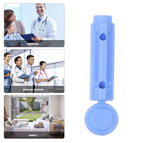 HEALLILY Lanceta de Seguridad Estéril: Lancetas de Tuercas Desechables Lancets 23G Lancets de Sangre Aguja Aguja sin Dolor Lancing Dispositivo de Lanceta de Sangre Pluma de Lanceta de