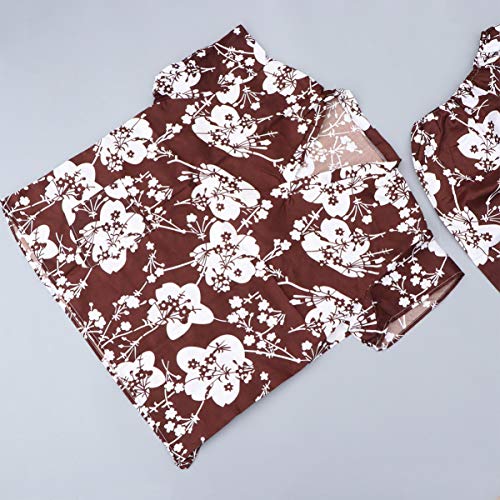 HEALLILY Pijama de Verano para Hombre Conjunto Traje de Vapor Sudor Albornoz Desechable Batas de Hotel para Hotel en Casa