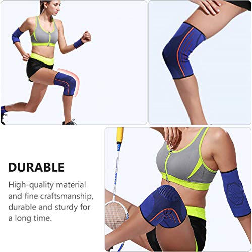 HEALLILY Rodillera Compresión Manga Rodillera Protectores Elásticos Rodilleras Protector de Soporte para Correr Escalada Ciclismo Gimnasio Entrenamiento 14X26CM