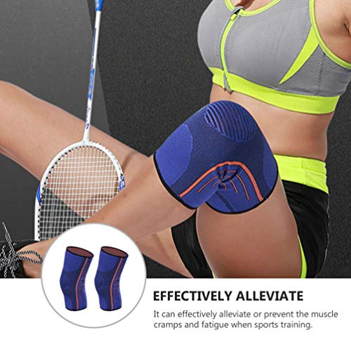 HEALLILY Rodillera Compresión Manga Rodillera Protectores Elásticos Rodilleras Protector de Soporte para Correr Escalada Ciclismo Gimnasio Entrenamiento 14X26CM