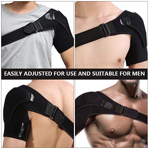 HEALLILY Soporte de Hombro Brace Ajustable Manga de Compresión Brazo Inmovilizador Envoltura para Desgarrado Manguito Rotador Alivio Del Dolor en Las Articulaciones Hombres Mujeres