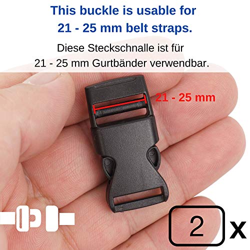Hebillas para cinturón de 15 / 20 / 25 / 32 / 38 / 50 mm a elegir, 2 unidades, cierre de clic de doble cara, para mochila, reparación de hebilla de repuesto, accesorios de costura DIY