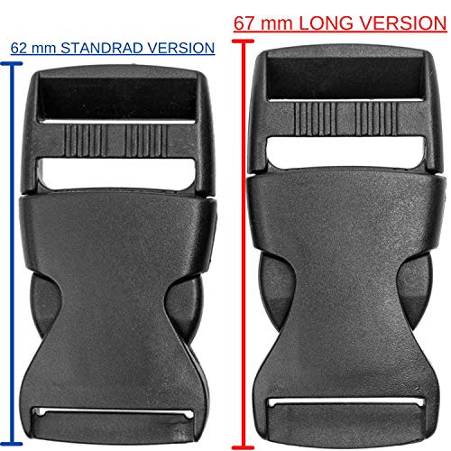 Hebillas para cinturón de 15 / 20 / 25 / 32 / 38 / 50 mm a elegir, 2 unidades, cierre de clic de doble cara, para mochila, reparación de hebilla de repuesto, accesorios de costura DIY