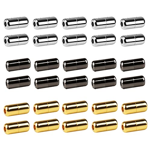 Hebillas para Cordones de Zapatillas, 30 Piezas Cierres Metal CÁPsula Hebillas Cordones ElÁSticos con Cierre RÁPido, Duraderos y Resistentes, para Niños, Adulto, Ancianos, Discapacitado, Corredores