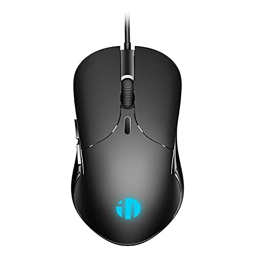 HehiFRlark Ratón para Juegos con Cable USB INPHIC PB1, 6 Teclas, ratón silencioso Luminoso, Ajuste de 4800 PPP, programación de definición Macro, Ratones para Juegos para PC