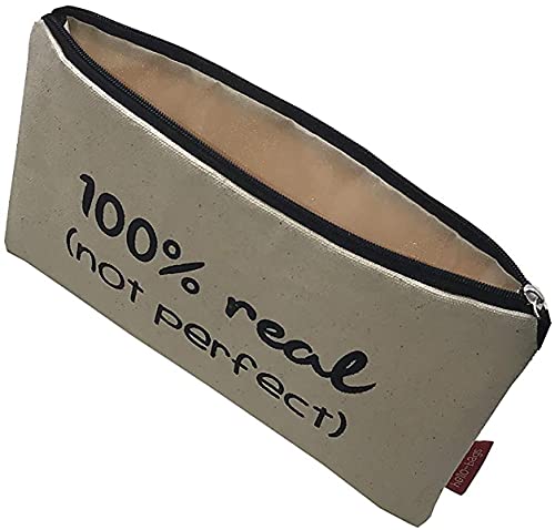 Hello-Bags. Bolso Neceser/Cartera de Mano. Algodón 100%. Modelo Blanco. con Cremallera y Forro Interior. 23 * 15,5 cm. Incluye Bonito sobre Kraft de Regalo.
