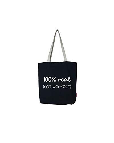 Hello-Bags. Bolso Tote. Algodón 100%. Modelo Negro. con Cremallera, Forro y Bolsillo Interior. 37 * 38 cm. Incluye Bonito sobre Kraft de Regalo.