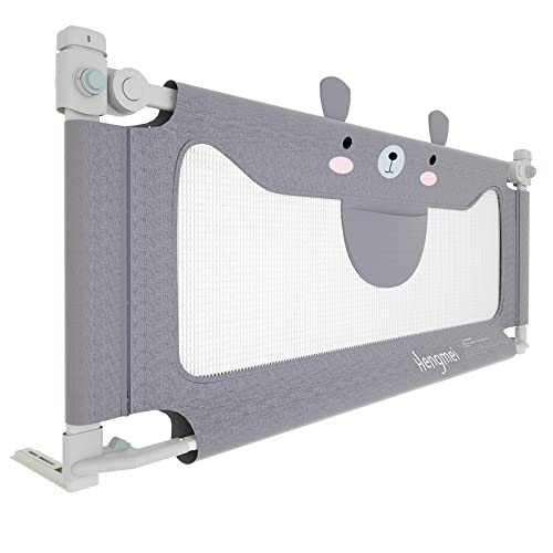 HENGMEI Barrera de seguridad para la cama para niños, protección anticaídas, altura regulable, para bebés y niños, 180 cm, diseño de osito