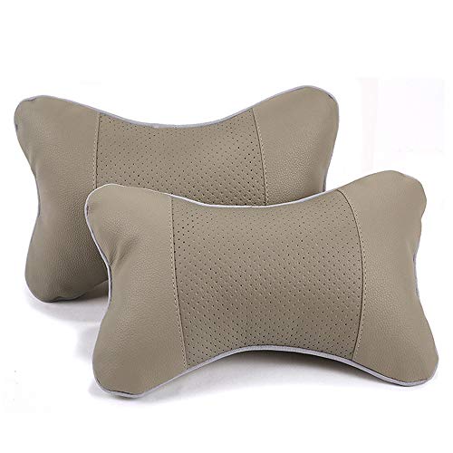 Hengxiangyuan - Cojín cervical universal para coche, sofá, reposacabezas para asiento de oficina, silla de oficina, piel sintética