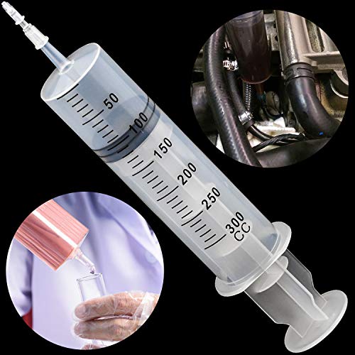 Hentek 300ml Jeringa de Plástico, Jeringa Grande con 1.35m Tubo Flexible PVC para Alimentación Perfumes Alimentacion Lubricantes sin Aguja
