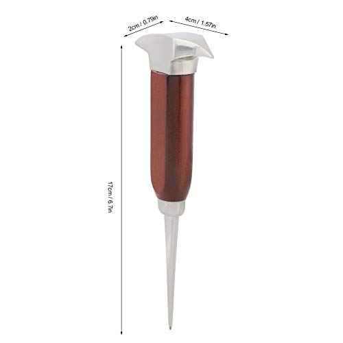 HERCHR Pico de Hielo de Acero Inoxidable de 17cm con Mango de Madera de Seguridad, La Mejor Herramienta para Tallar Final Touch Ice Pick Japanese Style para Barras de Cocina