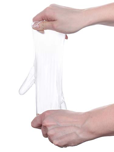 HeroTouch Guantes Desechables De Vinilo sin Polvo ni Proteínas Alergénicas, 100 Unidades Por Caja Dispensadora, Talla XL sin Guantes Protectivos para Uso en Hogar, Tiendas y Cosméticos