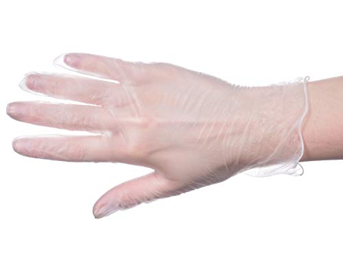 HeroTouch Guantes Desechables De Vinilo sin Polvo ni Proteínas Alergénicas, 100 Unidades Por Caja Dispensadora, Talla XL sin Guantes Protectivos para Uso en Hogar, Tiendas y Cosméticos