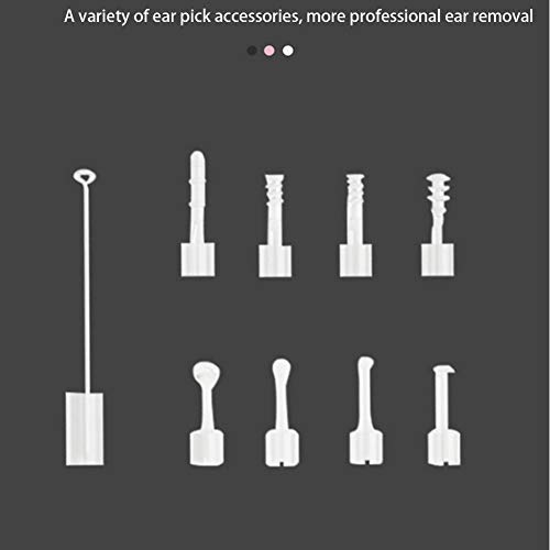 Herramienta Inalámbrica Digital Otoscopio del Oído Alcance WiFi Cera del Oído Removedor De Limpieza con 6 Led Luces para Adultos Y Niños Compatible con Pc Androide Teléfono Rosa