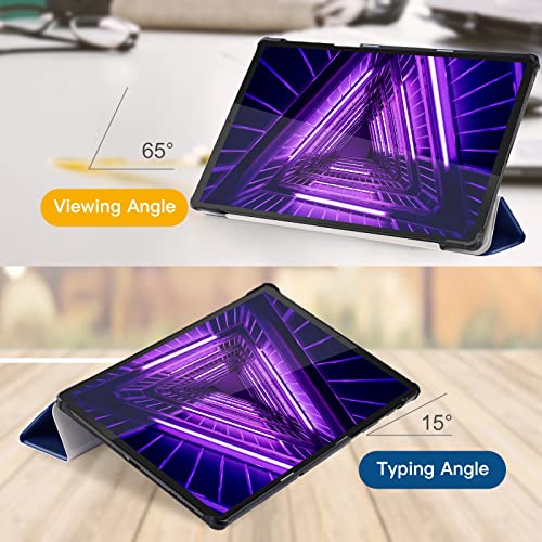 Hianjoo Funda Compatible con Lenovo Tab M10 FHD Plus Gen 2 10.3", Slim Smart Protectora Folio Tablet Cover de Cuero con Función de Soporte Carcasa para TB-X606 X606F, Azul