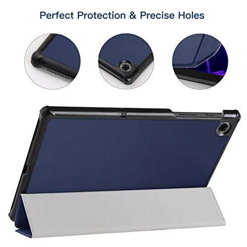 Hianjoo Funda Compatible con Lenovo Tab M10 FHD Plus Gen 2 10.3", Slim Smart Protectora Folio Tablet Cover de Cuero con Función de Soporte Carcasa para TB-X606 X606F, Azul