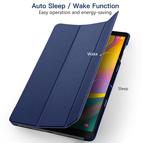 Hianjoo Funda Compatible con Lenovo Tab M10 FHD Plus Gen 2 10.3", Slim Smart Protectora Folio Tablet Cover de Cuero con Función de Soporte Carcasa para TB-X606 X606F, Azul