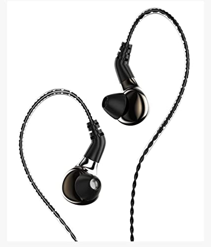 HiHiHear BLON 03 - Auriculares In-Ear con Diafragma de Carbono - Unidad Dinámica Bass HiFi DJ de Alta Fidelidad - Acabado Diamond Mirror - Cable Desmontable con 2 Pines (Sin Micrófono)