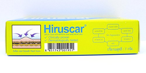 Hiruscar Gel Mucopolisacárido 100% hipoalergénico para suavizante de la piel, cicatriz de acné y cuidado queloide, gel para el cuidado de la piel, reduce la apariencia de cicatrices.