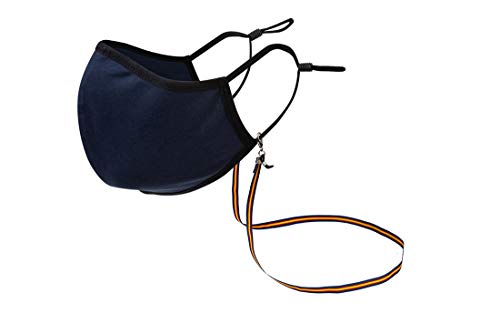 HISPANIA COLORS SINCE MMXI SPAIN Colgante para mascarillas y gafas - Cinta bandera de España (Azul marino, 1)