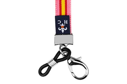 HISPANIA COLORS SINCE MMXI SPAIN Colgante para mascarillas y gafas - Cinta bandera de España (Azul marino, 1)