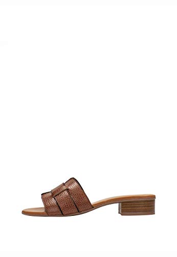 Hispanitas: Pala elaborada en Piel. Tacón bajo y diseño Minimalista. El básico Que llevarás a Todas Horas.