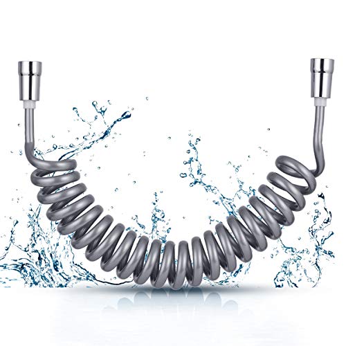 Hivexagon bidé Resorte de Manguera Flexible Tubo de Ducha Anti-Giro y Extensible hasta 2 Metros de Agua fontanería bidé pulverizador (g1 / 2”) hg498