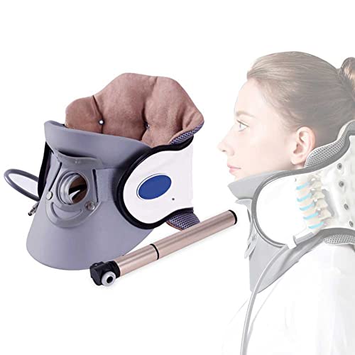 HJK Collarín Cervical ortopédico, Ajustable Dispositivo De Tracción Cervical, Soporte para el Cuello, Alivio del Dolor y la Presión en la Columna Vertebral