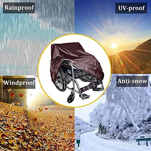 HLSH Wheelchair Protection Cover 100x75x100cm, Scooter Cover Waterproof Cover, Garden Furniture Covers, Windproof Dust-Proof Oxford Cloth Tear Resistance Furniture Wheelchair Covers